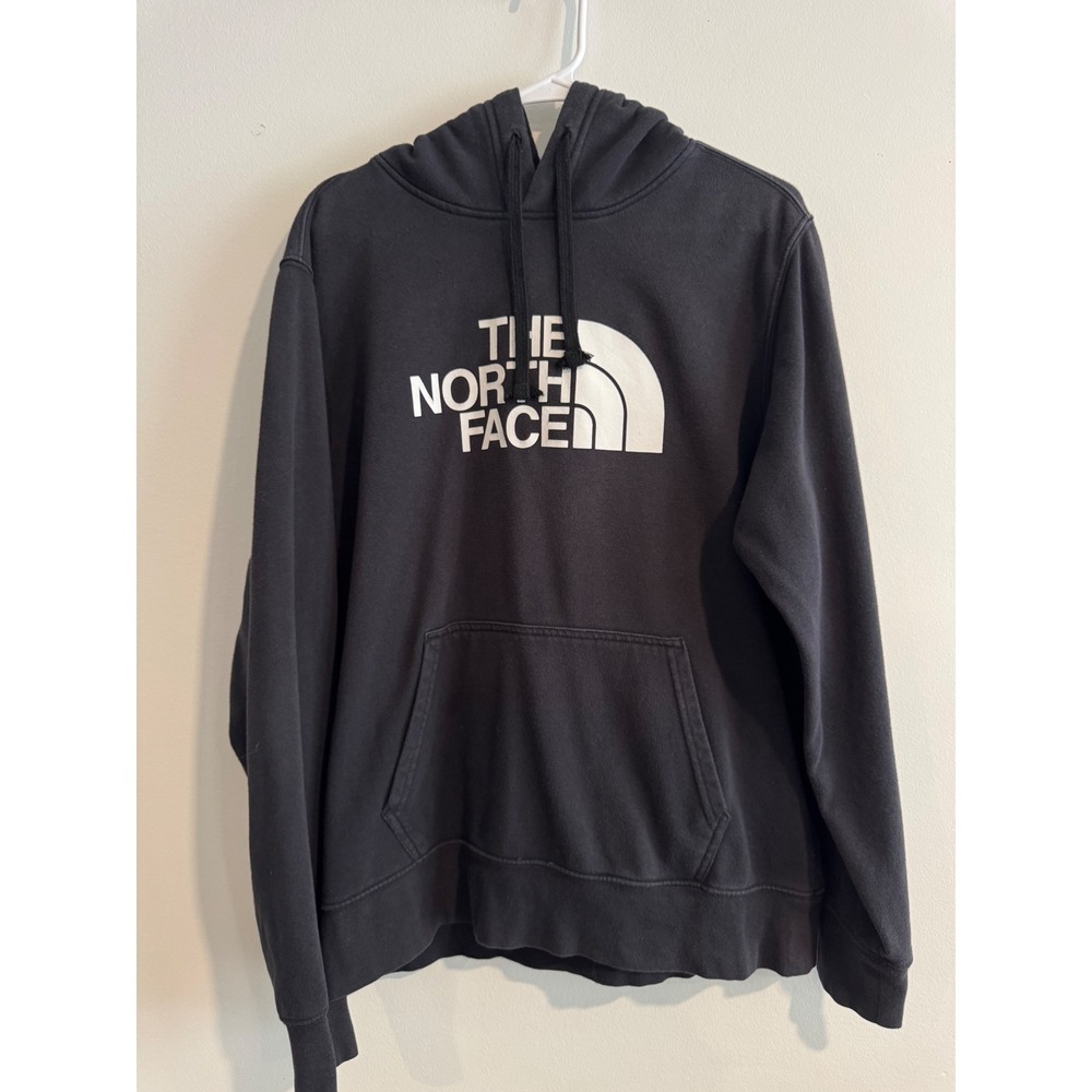 The North Face‎ Half Dome Pullover Hoodie Mens Medium Black White Logo